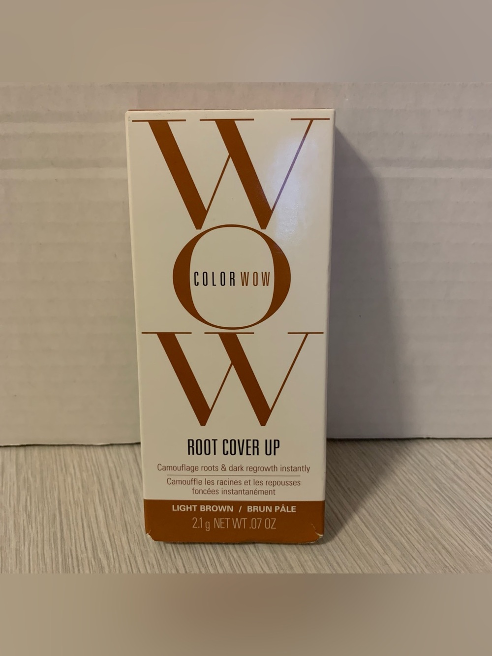 Wow Color Wow Root Cover Up Light Brown Instant Grey Concealer .07oz NEW